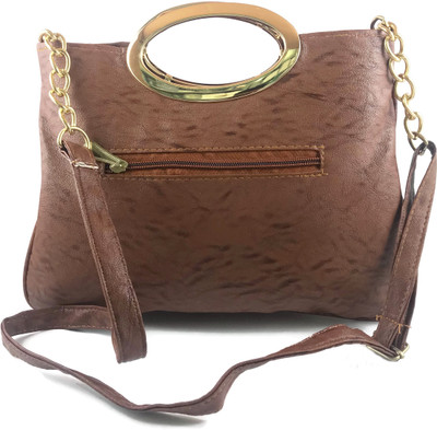 

Ferishta Women Evening/Party Tan Rexine Sling Bag