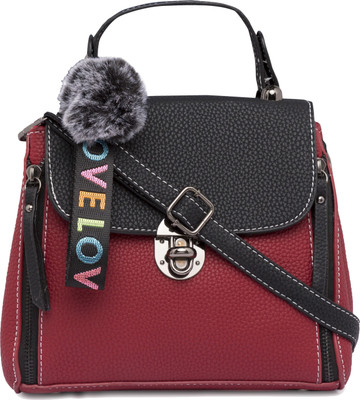 

Satchel Bags Women Casual Black, Maroon PU Sling Bag