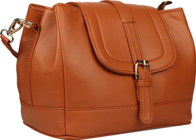 

Dewberries Women Casual, Formal Tan PU Sling Bag