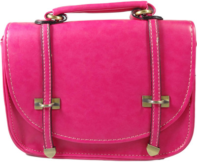 

SB Women Casual Pink PU Messenger Bag