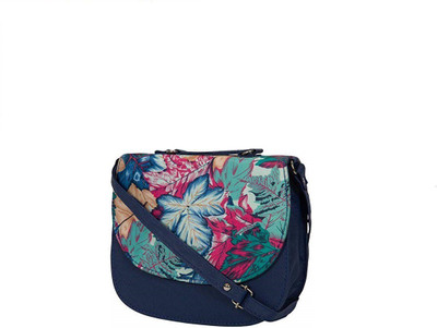 

BLITHESOME Women Casual Blue PU, Synthetic Fabric Sling Bag