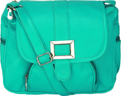 

BumBart collection Women Casual Green Leatherette Sling Bag
