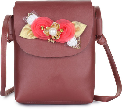 

Style Villaz Women Casual, Evening/Party Brown PU Sling Bag