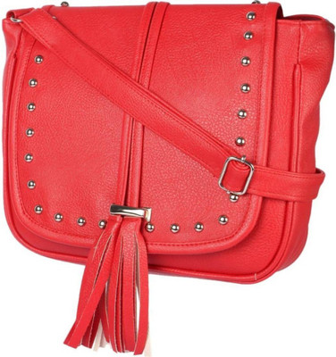 

RANDA FASHION Women Casual Red PU Sling Bag