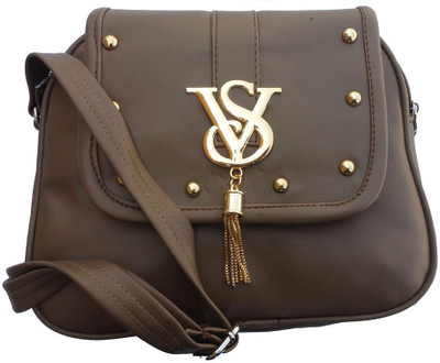 

Gunina Bags and Handicrafts Women Casual, Formal Brown Synthetic Leather Sling Bag