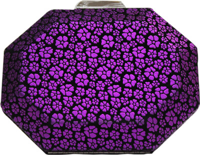 

Soucko Women Evening/Party Purple Brocade Clutch