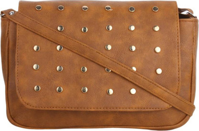 

Zoby Women Evening/Party Beige PU, Cotton Sling Bag