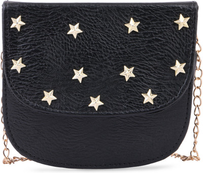 

GLORIST Women Casual, Evening/Party Black Leatherette Sling Bag