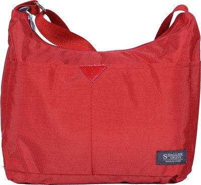 

Shubh Creations Women Casual Red Nylon Sling Bag