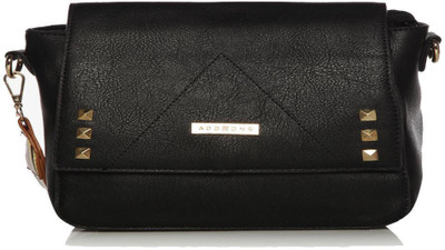 

Addons Women Casual Black PU Sling Bag