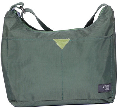 

Shubh Creations Women Casual Green Nylon Sling Bag