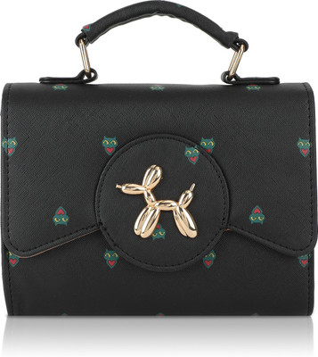 

Fiona Trends Women Evening/Party Black PU Sling Bag