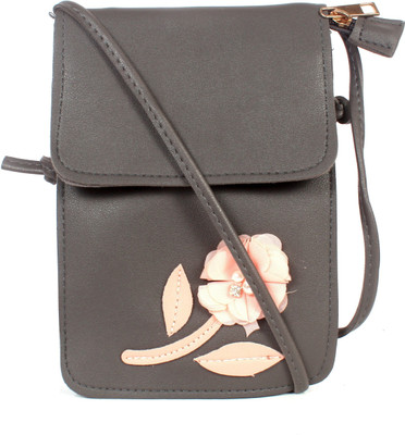 

b4bags Women Casual Grey Leatherette Sling Bag