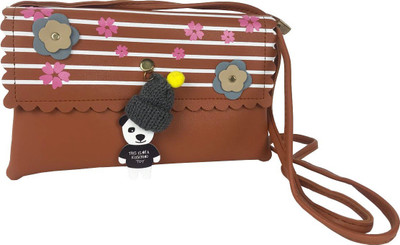 

Lelys Women Casual Brown PU Sling Bag
