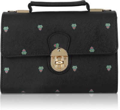 

Fiona Trends Women Evening/Party Black PU Sling Bag