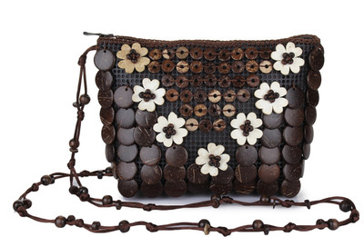 

Style Villaz Women Evening/Party Brown Beads Sling Bag