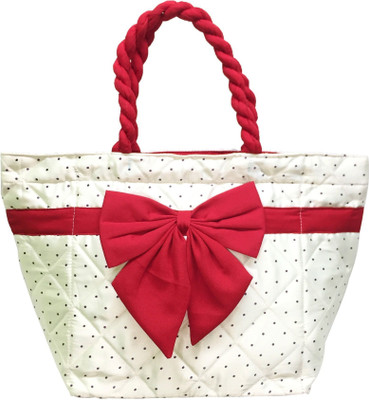 

ixia impex Women Casual Red, White Satin Hand-held Bag