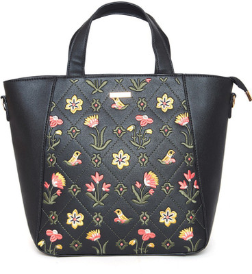

Chumbak Women Casual Black Velvet Tote