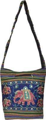 

GiftingTree Women Casual Blue Cotton Shoulder Bag