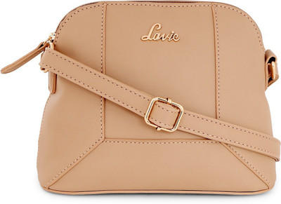 Lavie Women Casual, Formal Beige Polyester Sling Bag