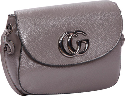 

Bagkok Women Casual Grey PU Sling Bag