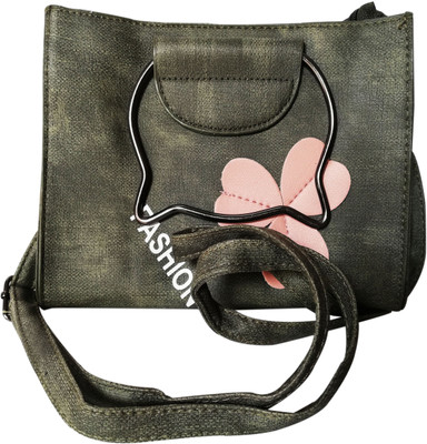 

shopping island Women Casual, Evening/Party, Formal Green PU Sling Bag