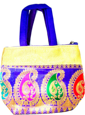 

Feel alive Women Evening/Party Multicolor Silk Hand-held Bag