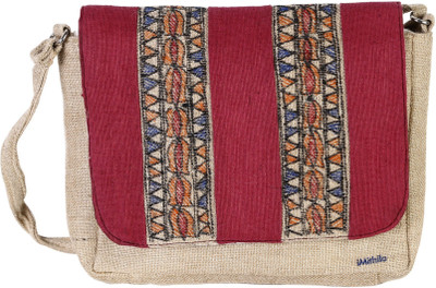 

iMithila Women Evening/Party, Casual Beige, Multicolor Jute, Cotton Sling Bag