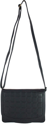 

High Valley Fashion Women Casual Black Genuine Leather Sling Bag