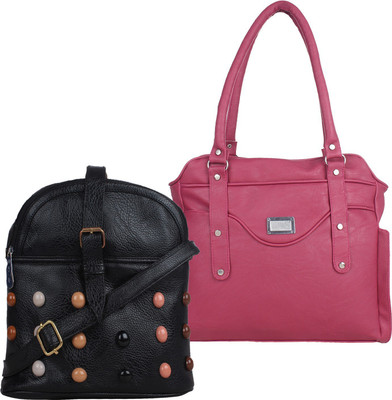 

Element Cart Women Casual Black PU Sling Bag