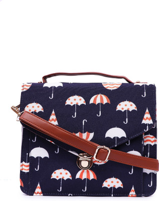 

Suprino Women Casual Blue, White Canvas Sling Bag