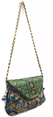 

Super Women Evening/Party Multicolor Silk Sling Bag