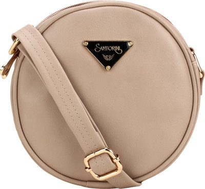 

BumBart Collection Women Evening/Party Beige PU Sling Bag