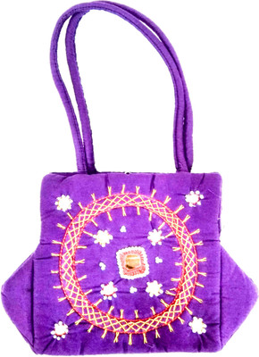 

Feel alive Women Casual Purple Cotton Hand-held Bag