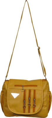 

gauravcollections Women Formal Yellow PU Sling Bag