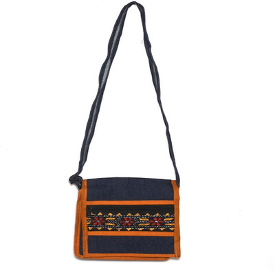 

Utkal Craft House Women Casual Multicolor Denim Sling Bag
