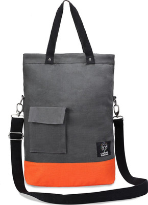 

CULTURE VULTURE Men Casual Grey, Orange Canvas Sling Bag