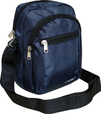 

Costfide Men & Women Casual Blue Nylon Sling Bag