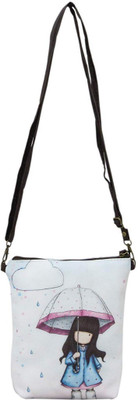 

High Valley Fashion Women Casual White Genuine Leather Sling Bag