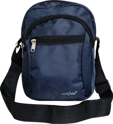 

Costfide Men & Women Casual Blue Nylon Sling Bag