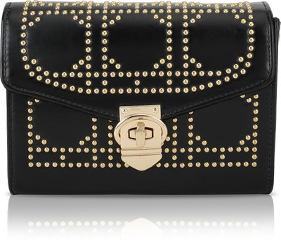 

Fiona Trends Women Evening/Party Black PU Sling Bag