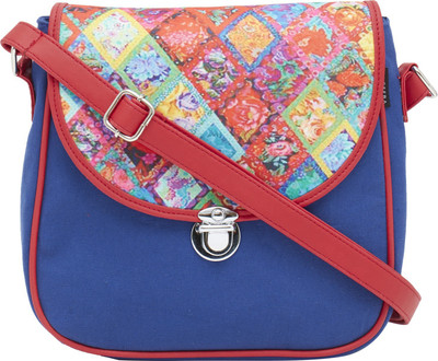 

Haqeeba Women Casual Blue, Pink Canvas Sling Bag
