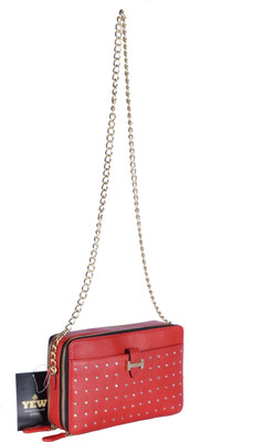 

Yew Leather Labs Women Formal Maroon Genuine Leather Sling Bag