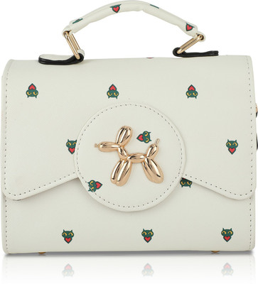 

Fiona Trends Women Evening/Party White PU Sling Bag