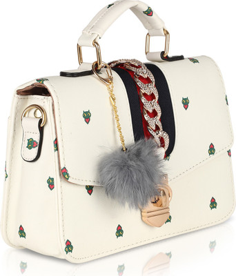 

Fiona Trends Women Casual, Evening/Party White PU Sling Bag