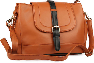 

johan&keith Women Casual Tan PU Sling Bag