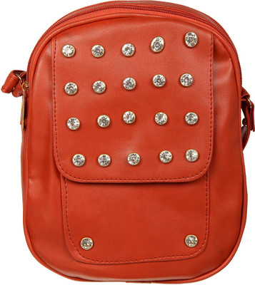 

Adine Women Casual Red Leatherette Sling Bag