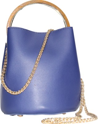 

Soucko Women Evening/Party Blue PU Sling Bag