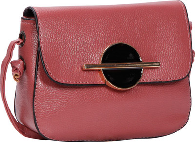 

Bagkok Women Casual Pink PU Sling Bag