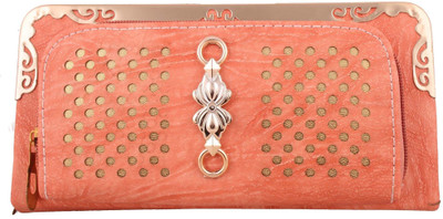 

Awis Women Evening/Party Orange Cotton Clutch